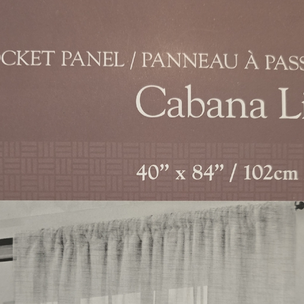 Cabana Linen Panel Pair - Picture 2 of 3
